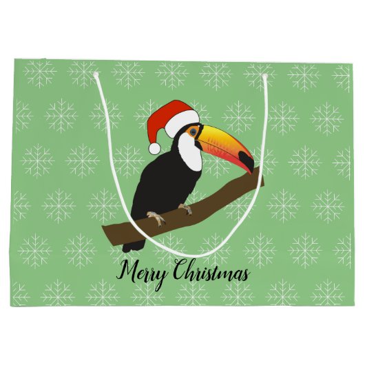 illusima Toucan kerstsnowflake Light Green Groot Cadeauzakje (Achterkant)