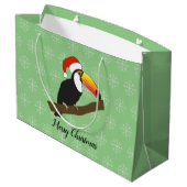 illusima Toucan kerstsnowflake Light Green Groot Cadeauzakje (Achterkant Gekanteld)