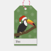 illusima Toucan kerstsnowflakes Cadeaulabel (Voorkant)