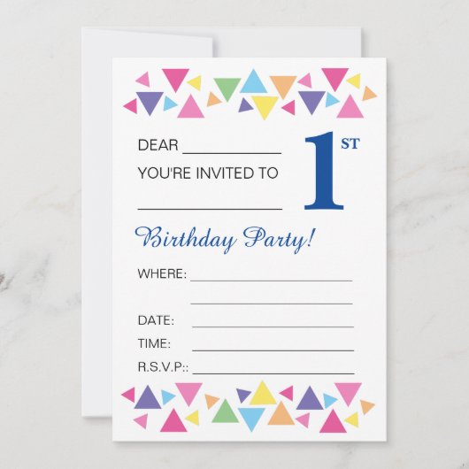 illusima Triangles, Dark Blue Back, 1st Party Kaart (Voorkant)