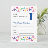 illusima Triangles, Dark Blue Back, 1st Party Kaart (Staand voorkant)