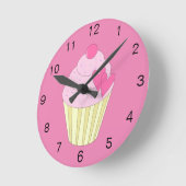 illusima Versierde Cupcake Ronde Klok (Hoek)