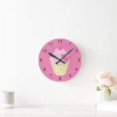 illusima Versierde Cupcake Ronde Klok (Huis)