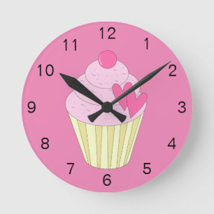 illusima Versierde Cupcake Ronde Klok