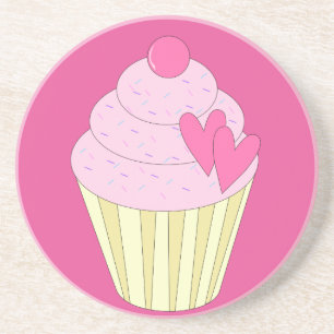 illusima Versierde Cupcake Zandsteen Onderzetter