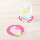 illusima Versierde Cupcake Zandsteen Onderzetter (Zijkant)