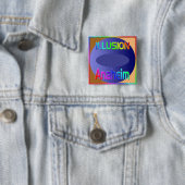 "ILLUSION Anaheim"-Button! Vierkante Button 5,1 Cm (In situ)