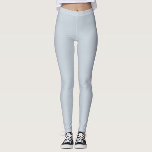 Illusion Blue Effen Kleur Leggings (Voorkant)