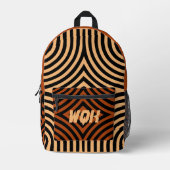 Illusion Peach & Marsala Custom Monogram Rugzak (Voorkant)