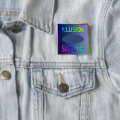 "ILLUSION Santa Monica" Button! Vierkante Button 5,1 Cm (In situ)