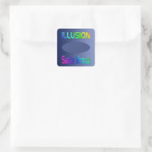 "ILLUSION Santa Monica" Sticker! Vierkante Sticker (Tas)
