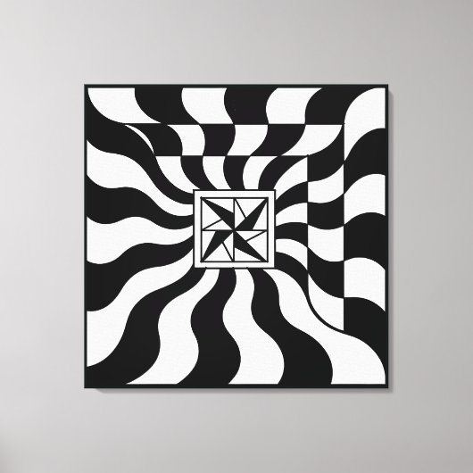 Illusionary Square | Modern Canvas Afdruk (Voorkant)