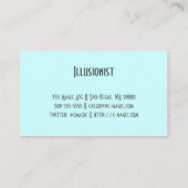 illusionist visitekaartje (Achterkant)