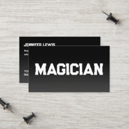 illusionistische magiër contactkaartje