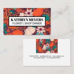 Illustere bloemen achtergrond visitekaartje