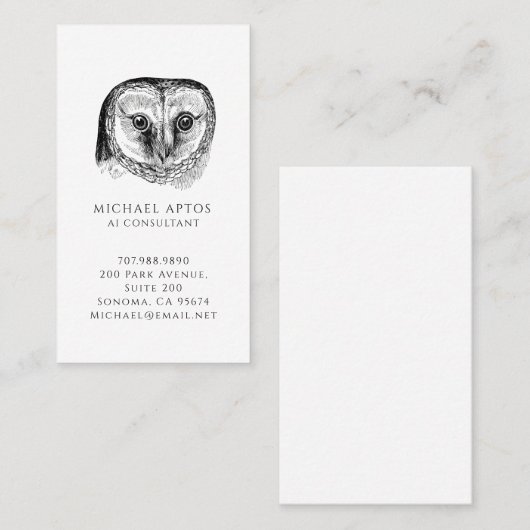 Illustrated AI Consultant Business Card Visitekaartje (Voorkant / Achterkant)