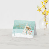 Illustrated Black Children Season's Greeting Kaart (Gele Bloem)