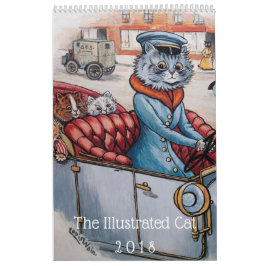 Illustrated Cats  Art Calendar 2018 Kalender