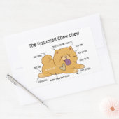 ILLUSTRATED CHOW RECHTHOEKIGE STICKER (Envelop)