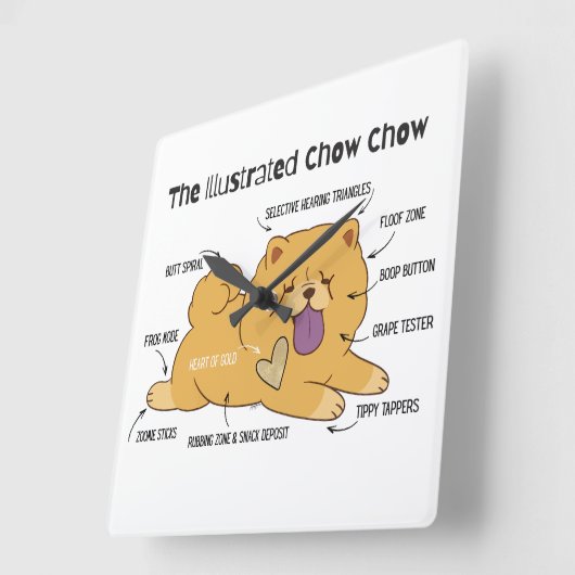 ILLUSTRATED CHOW VIERKANTE KLOK (Hoek)