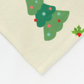 Illustrated Christmas Trees Fleece Blanket (Hoek)
