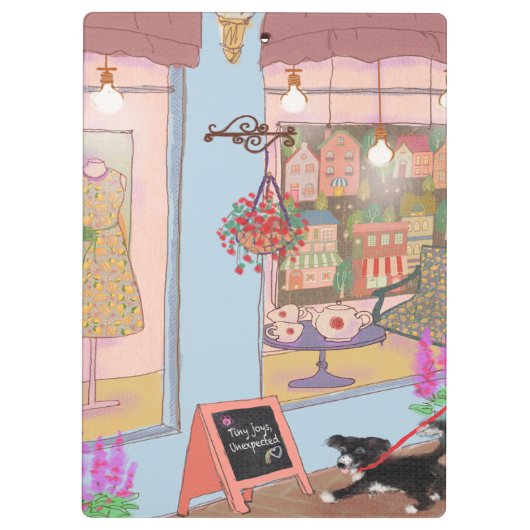 Illustrated Clipboard – Colorful Pattern Design Klembord (Achterkant)