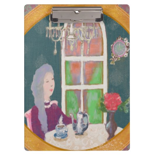 Illustrated Clipboard – Colorful Pattern Design Klembord (Voorkant)