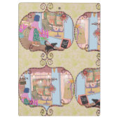 Illustrated Clipboard – Colorful Pattern Design Klembord (Achterkant)