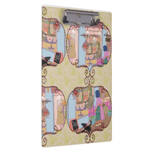Illustrated Clipboard – Colorful Pattern Design Klembord (Rechts)