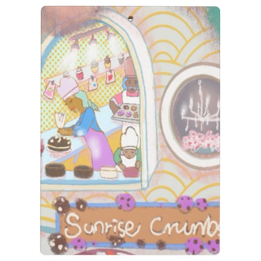 Illustrated Clipboard – Colorful Pattern Design Klembord (Achterkant)