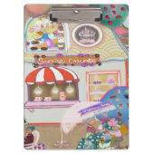 Illustrated Clipboard – Colorful Pattern Design Klembord (Voorkant)