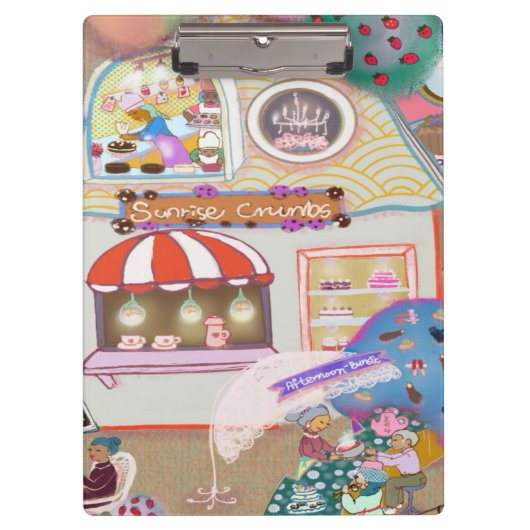 Illustrated Clipboard – Colorful Pattern Design Klembord (Voorkant)