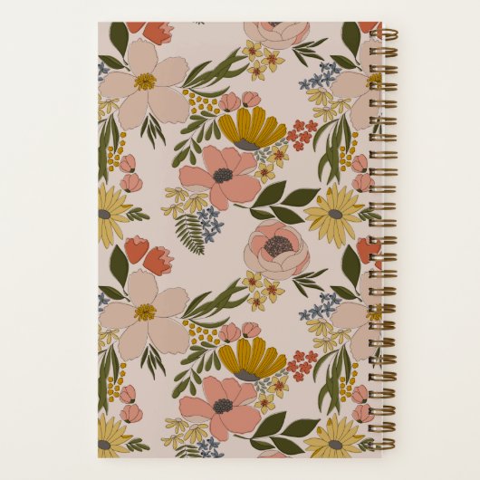 Illustrated Floral Personalized Journal Notitieboek (Achterkant)