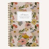 Illustrated Floral Personalized Journal Notitieboek (Voorkant)