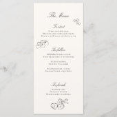 Illustrated Food Whimsical Wedding Menu (Voorkant)