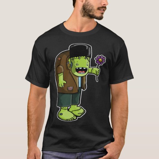 Illustrated Frankenstein Original Character Graphi T-shirt (Voorkant)