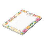 Illustrated French Italian Pattern Personalized Notitieblok (Linkerzijde)