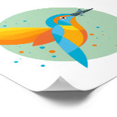 Illustrated Kingfisher Poster (Hoek)