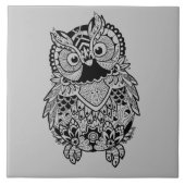 Illustrated Mandala Owl Tegeltje (Voorkant)
