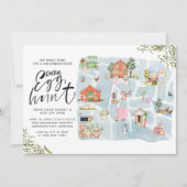 Illustrated Map | Neighborhood Easter Egg Hunt Kaart (Voorkant)