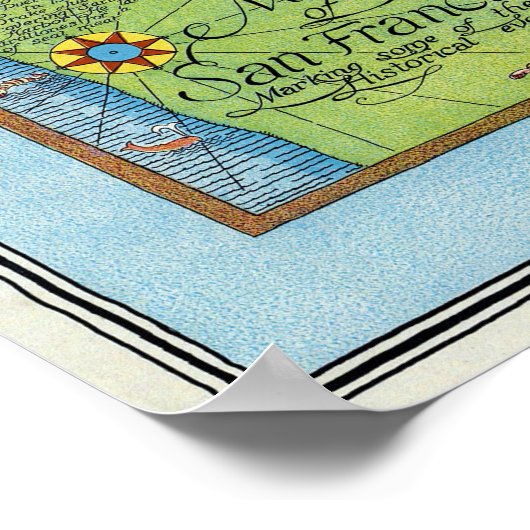 Illustrated Map of San Francisco 1927 Poster (Hoek)