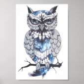 Illustrated Owl design Poster (Voorkant)