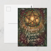 Illustrated Pagans Are the Reason for the Season Briefkaart (Voorkant / Achterkant)