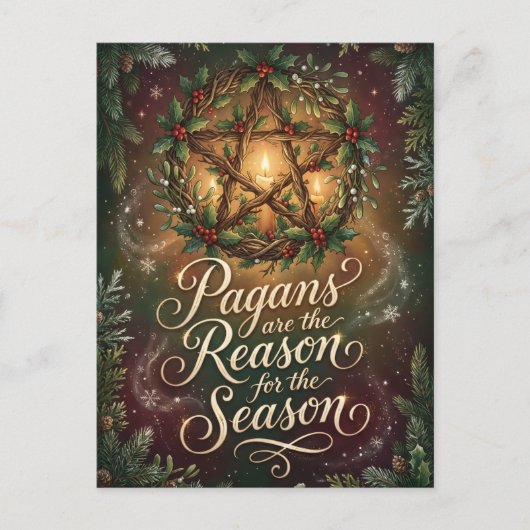 Illustrated Pagans Are the Reason for the Season Briefkaart (Voorkant)