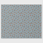 Illustrated Quokkas on Light Gray-Blue Cadeaupapier (Vlak)