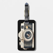 Illustrated SLR Camera Professional Photographer Bagagelabel (Achterkant verticaal)