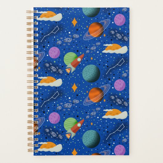 Illustrated Space Pattern Planets Planner (Voorkant)