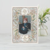 Illustrated Woodland Photo Lijst Feestdagenkaart (Staand voorkant)