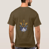 #IllustratedFloral Basic T-shirt met donkere achte (Achterkant)
