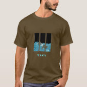 #IllustratedFloral Basic T-shirt met donkere achte (Voorkant)